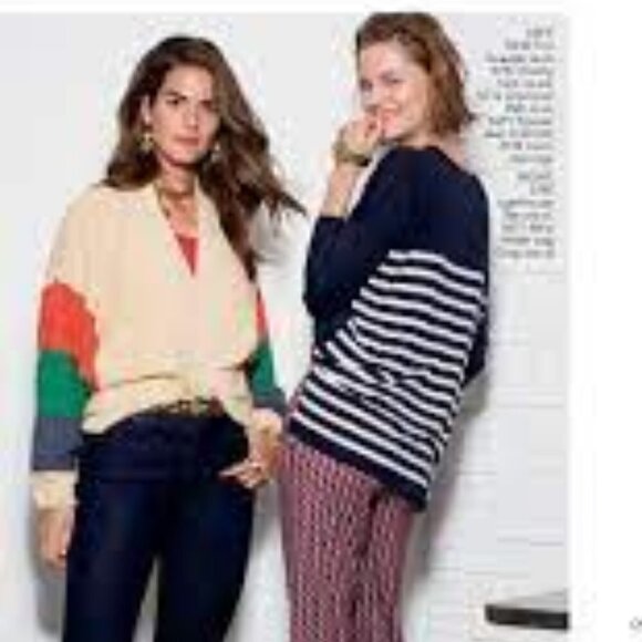 CAbi Navy Lighthouse Tee Oversized Boxy Fit Round Neck Size XS - Picture 2 of 10